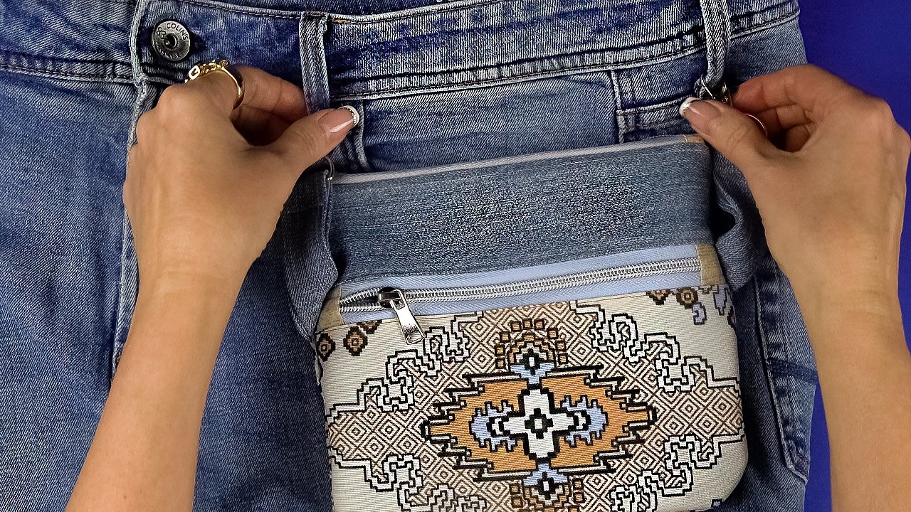 ⭐ I Saw this Idea in a Fashion Gift Shop. EASY to SEW from Old Jeans (Part #128)