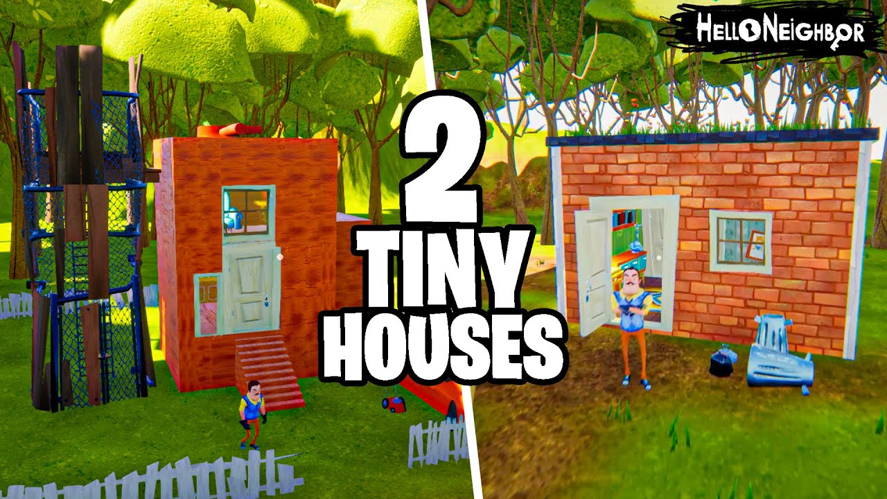 2 TINY HELLO NEIGHBOR HOUSES! (FULL WALKTHROUGH)