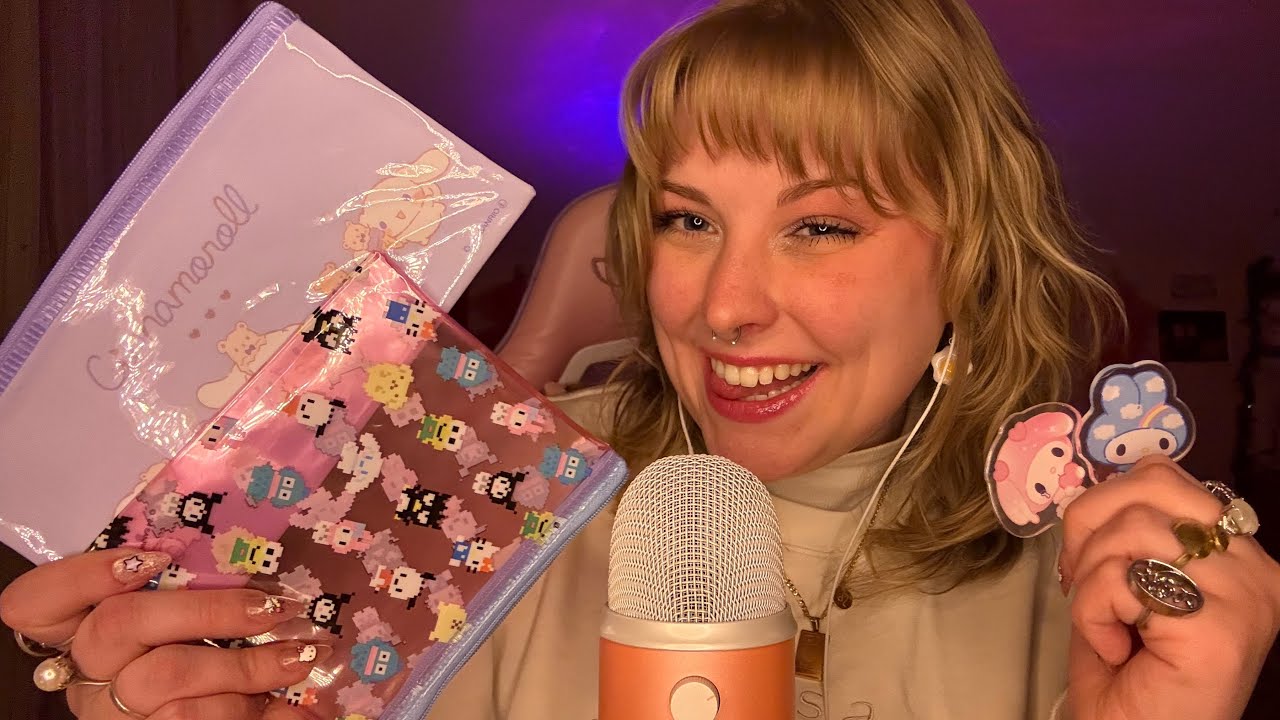 ASMR Trigger Assortment and Rambling 🎀✨ Tapping and Mouth Sounds 🩷