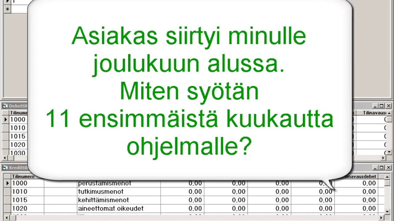 KIRJANPITO 17: Kirjanpidon perustaminen
