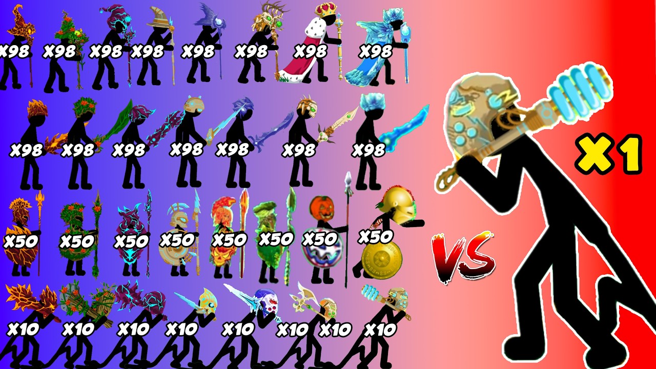 Big Giant Leader Vs All Stick - Giant, Swordwrath, Spearton, Archer, Kytchu In Stick War Legacy