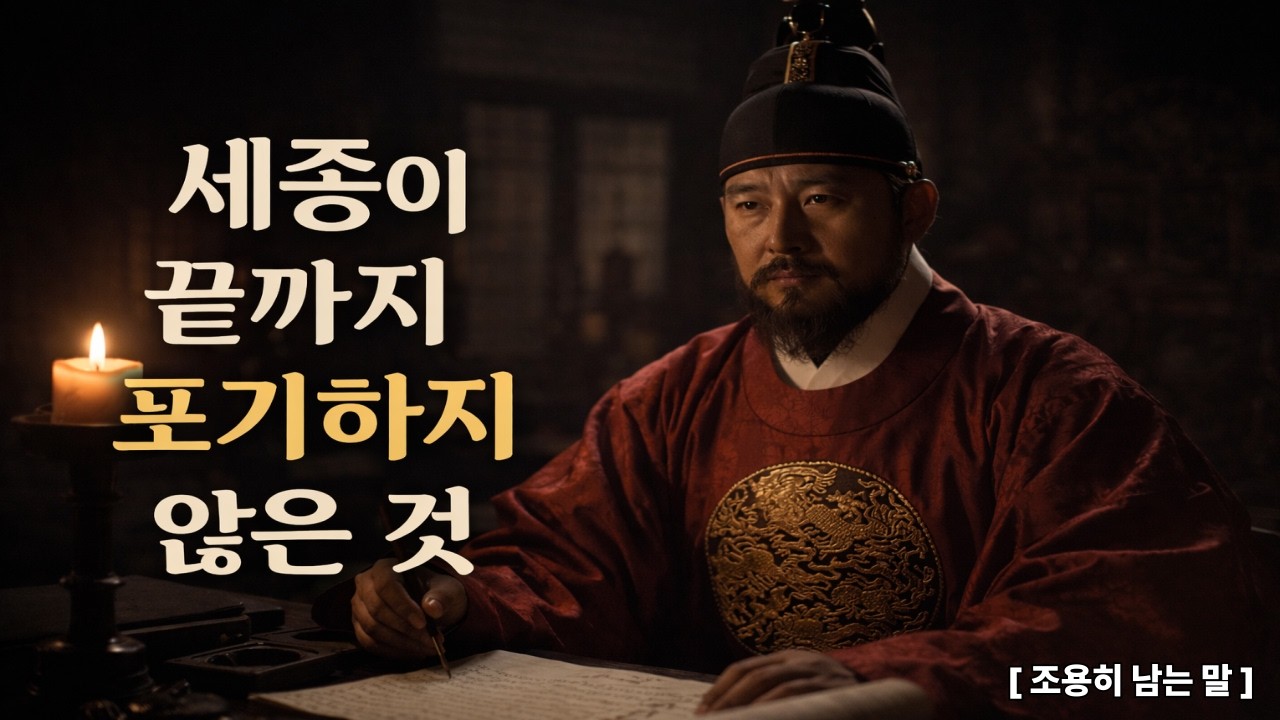 세종, 끝까지 포기하지 않았던 단 하나