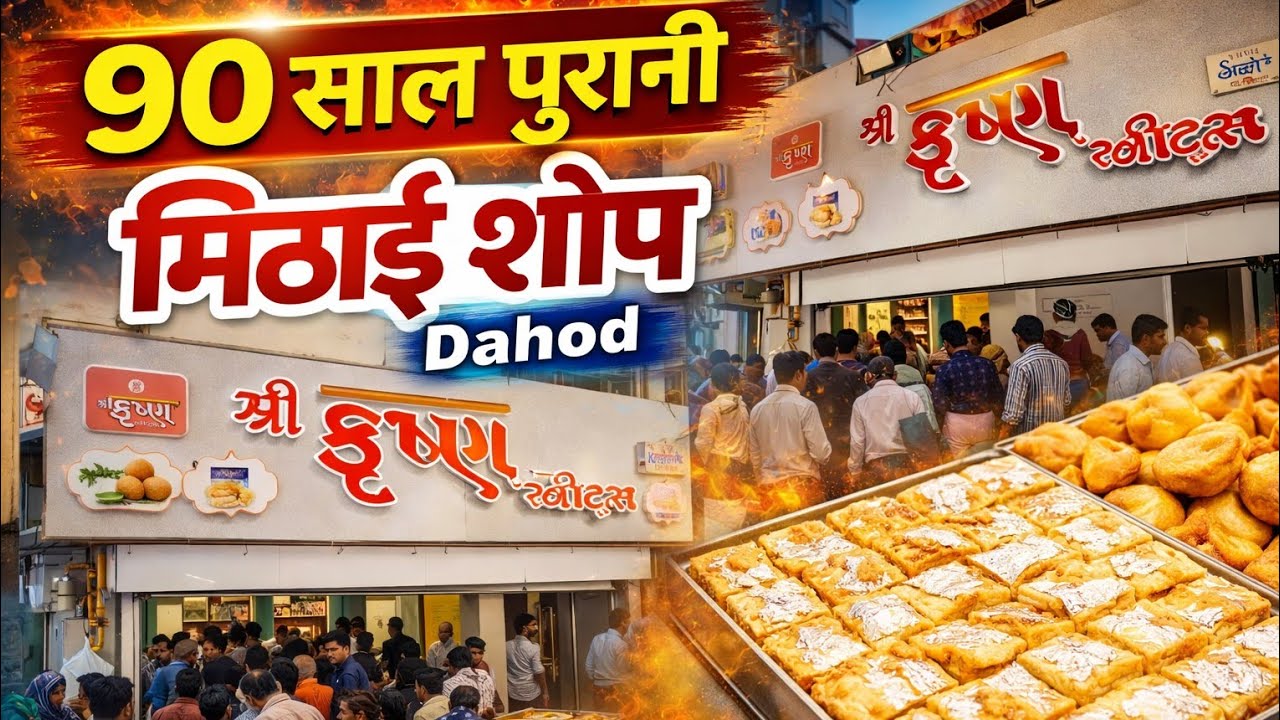 Shree Krishna Sweet Dahod | 90 Saal Purani Famous Mithai Nashta Shop Dahod | Dahod Food Vlog