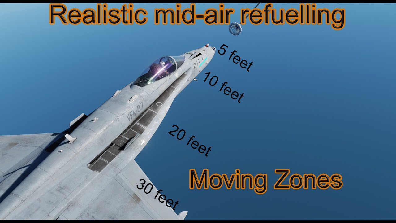 Realistic mid air refuelling using Moving Trigger Zones