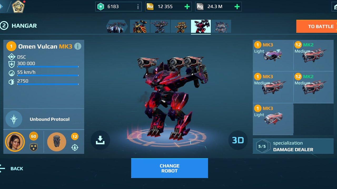 Growler Vulcan | War robots gameplay 