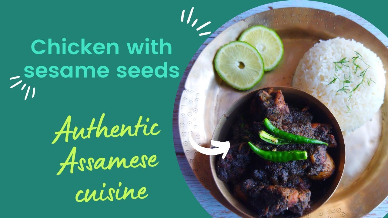 chicken with sesame seeds recipe|assamese til diya chicken|easy sesame chicken recipe