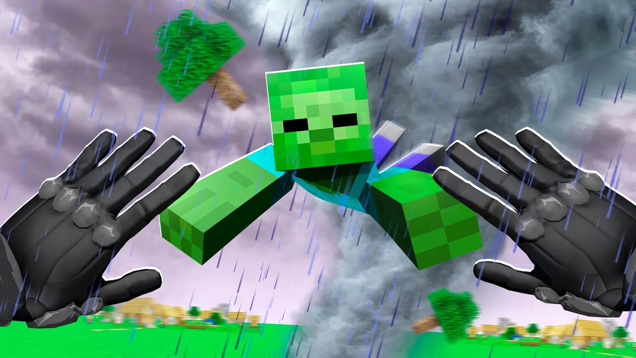 Minecraft ZOMBIE vs GIANT TORNADO! in Bonelab VR