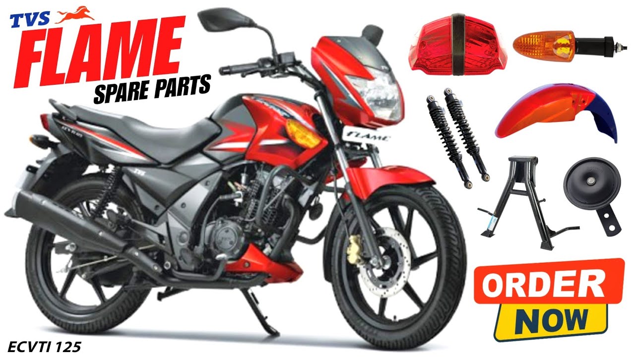 TVS Flame 125 🔥 Spare Parts Price List 2024 🤍 | Order Online Home Delivery 🚚🇮🇳 +91 98932 35053