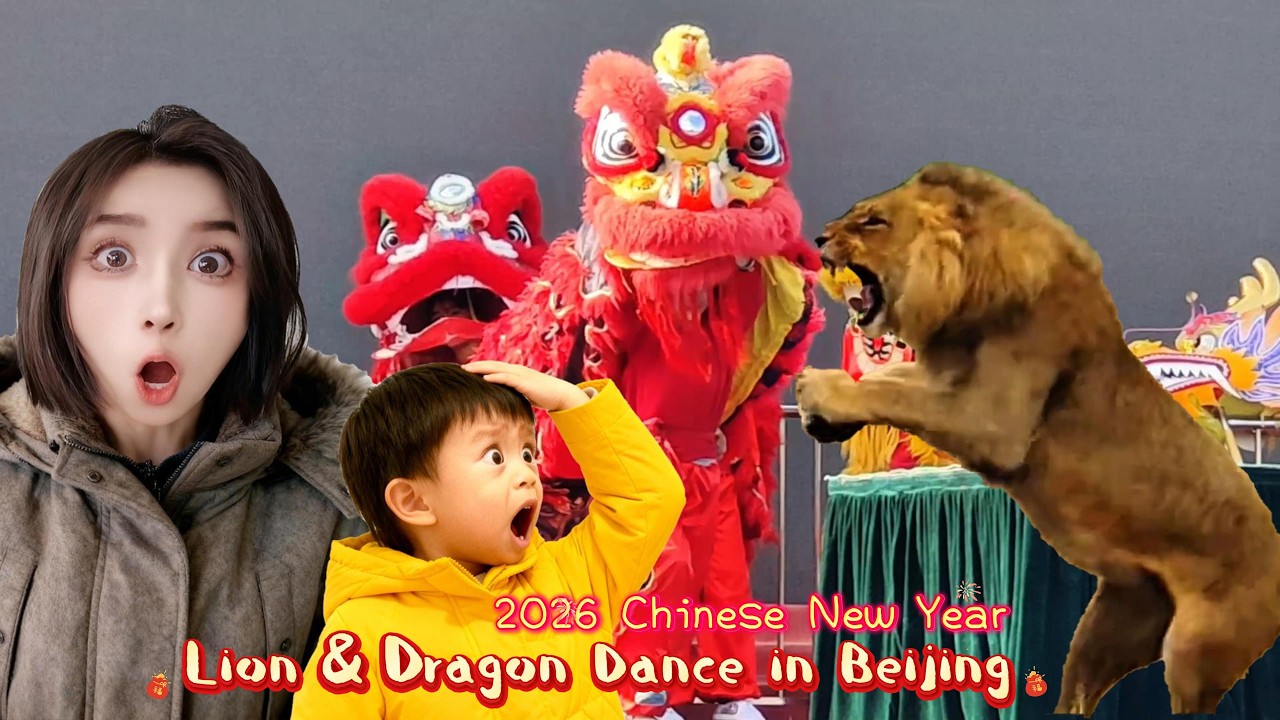 Chinese New Year 2026🦁 Beijing Lion Dance Celebrates Lunar New Year of the Horse | 北京龙狮队精彩舞獅表演🔥舞龙表演