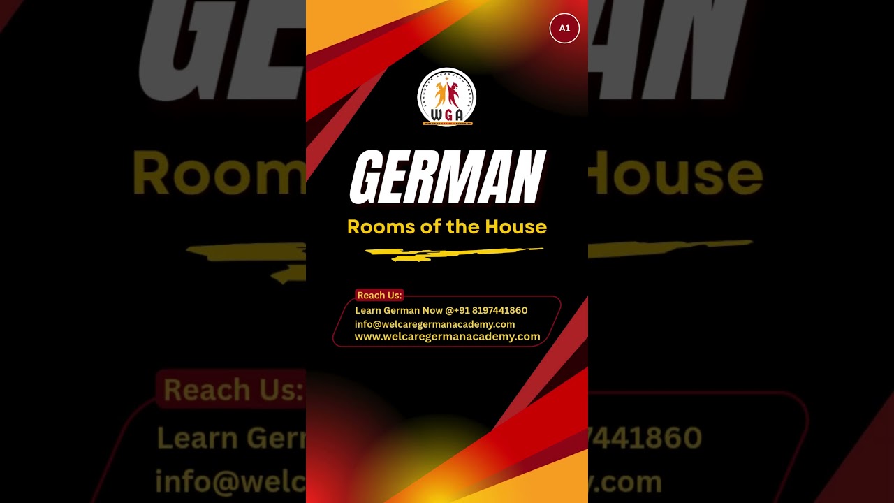 Germany German Language Rooms in the House Pronunciation Practice For A1 A2 B1 B2 C1 C2 Exam Levels