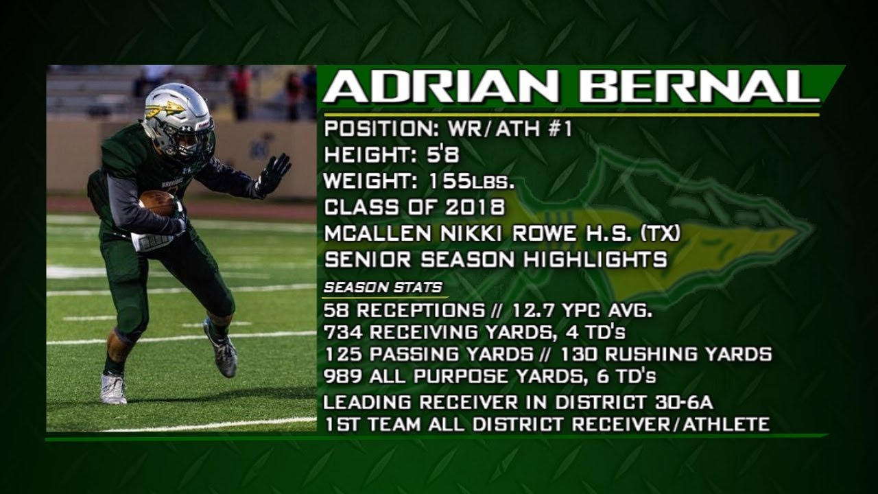 Adrian Bernal WR/ATH (Senior Highlights)