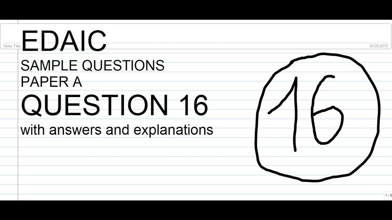 EDAIC Paper A Question 16