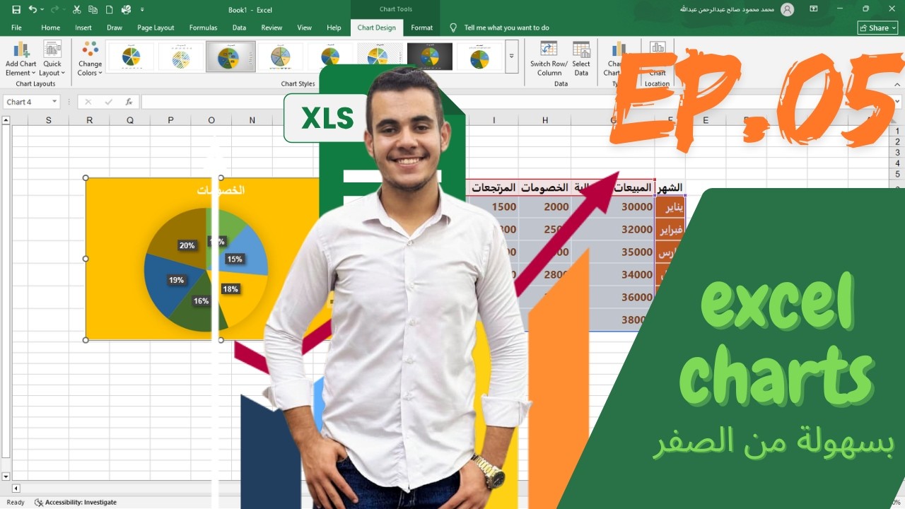 إتقان الرسوم البيانية في Excel: أفضل شرح عملي لعمل Charts احترافية خطوة بخطوة