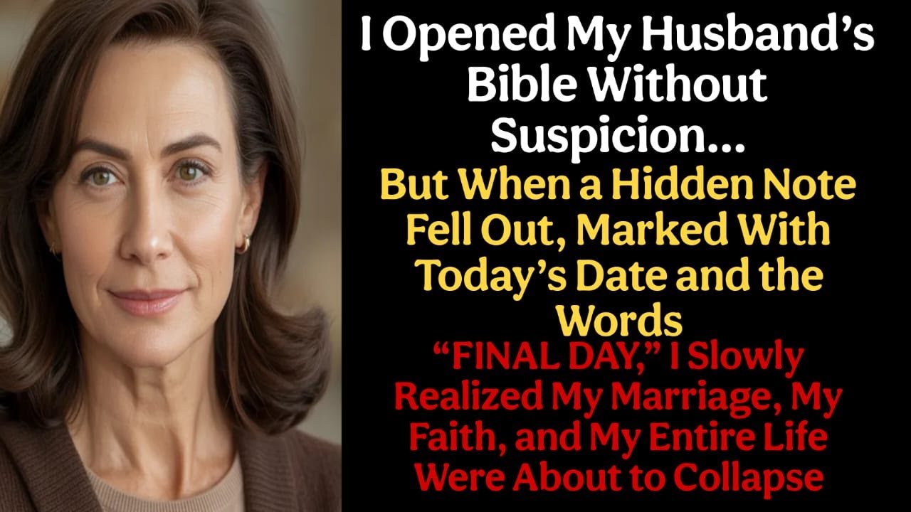 My Husband Left a Note in His Bible Marked “FINAL DAY” — What Happened Next Destroyed Everything