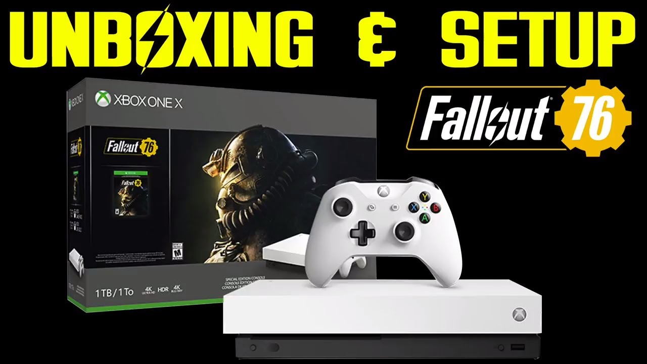 Fallout 76 XBOX One X Robot White Special Edition Unboxing
