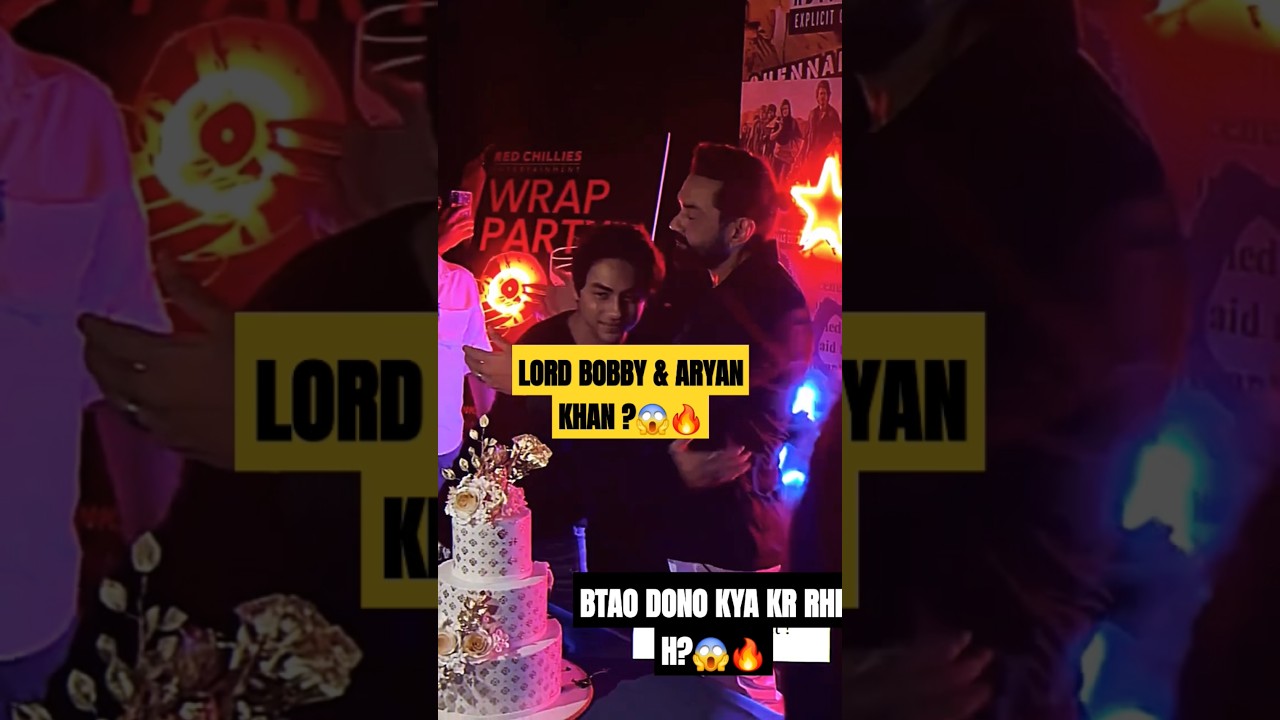 SHAHRUKH KHAN SON ARYAN KHAN & LORD BOBBY DEOL | STARDOM WEBSRIES CELEBRATION 🥳🔥 #shorts