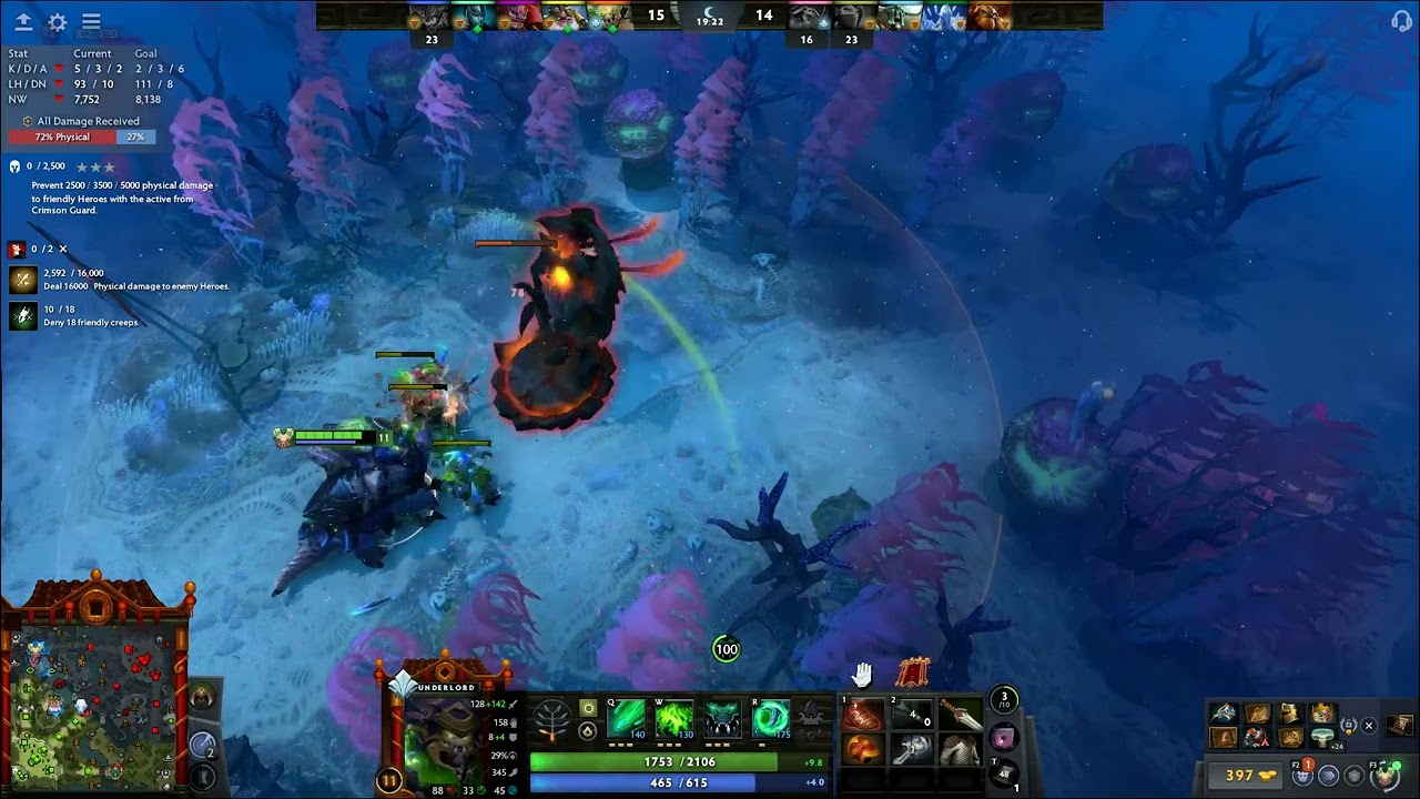 Auto-clip: Kill with Underlord on OFF lane and MID lane!
