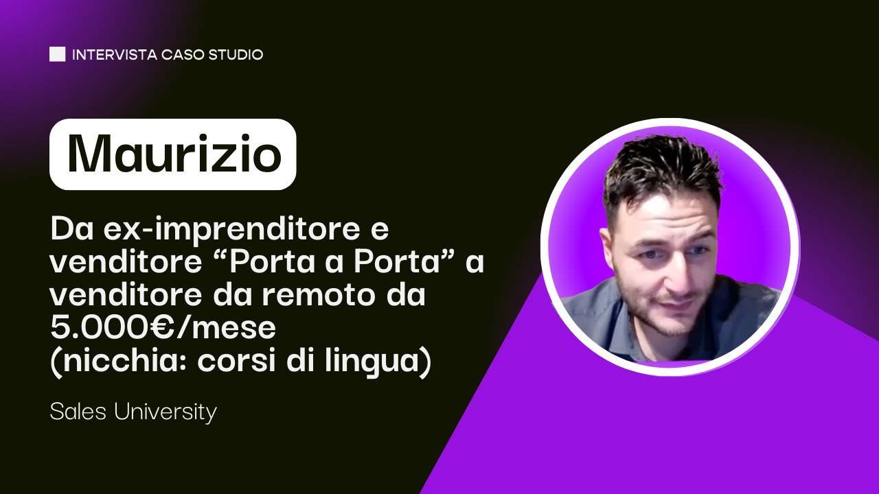 Da imprenditore a +5.000&euro;/mese con Maurizio Fusco - Intervista studente