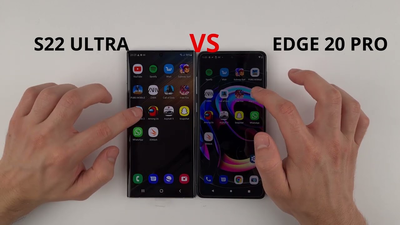 SAMSUNG S22 Ultra vs Motorola Edge 20 Pro | SPEED TEST