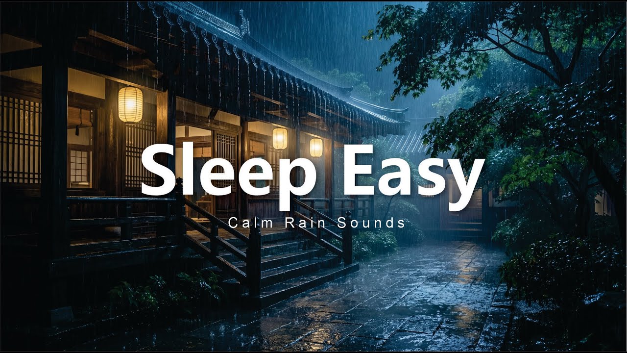 Rainy Night at a Wooden home | Relaxing Forest Ambience
