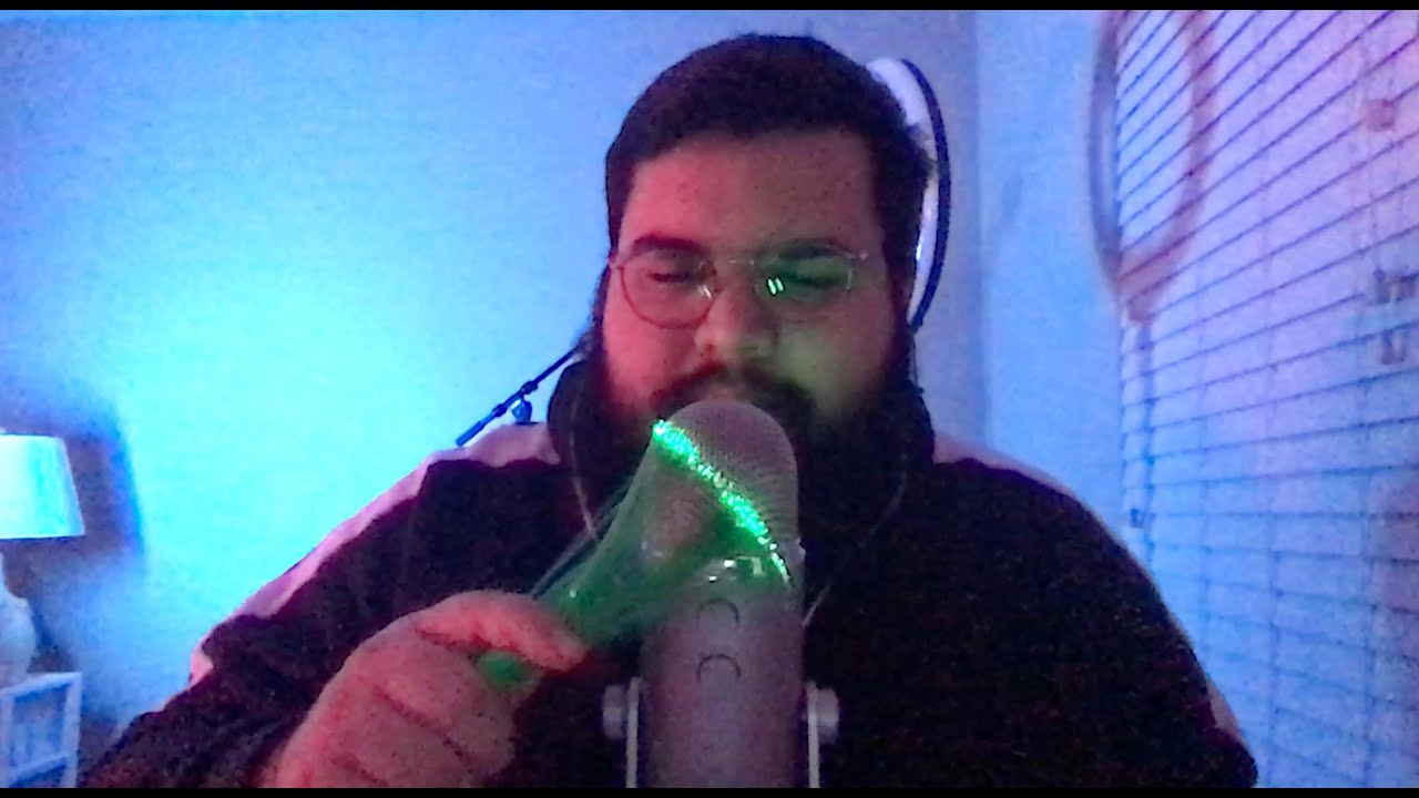 ASMR vintage webcam sound assortment (liquid, whispers, visuals, tapping)