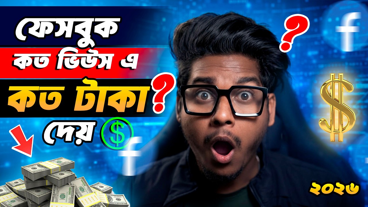 Facebook কত Views এ কত টাকা দেয়? | ১ লাখ ভিউতে আয় কত | Facebook Monetization 2026 Bangla