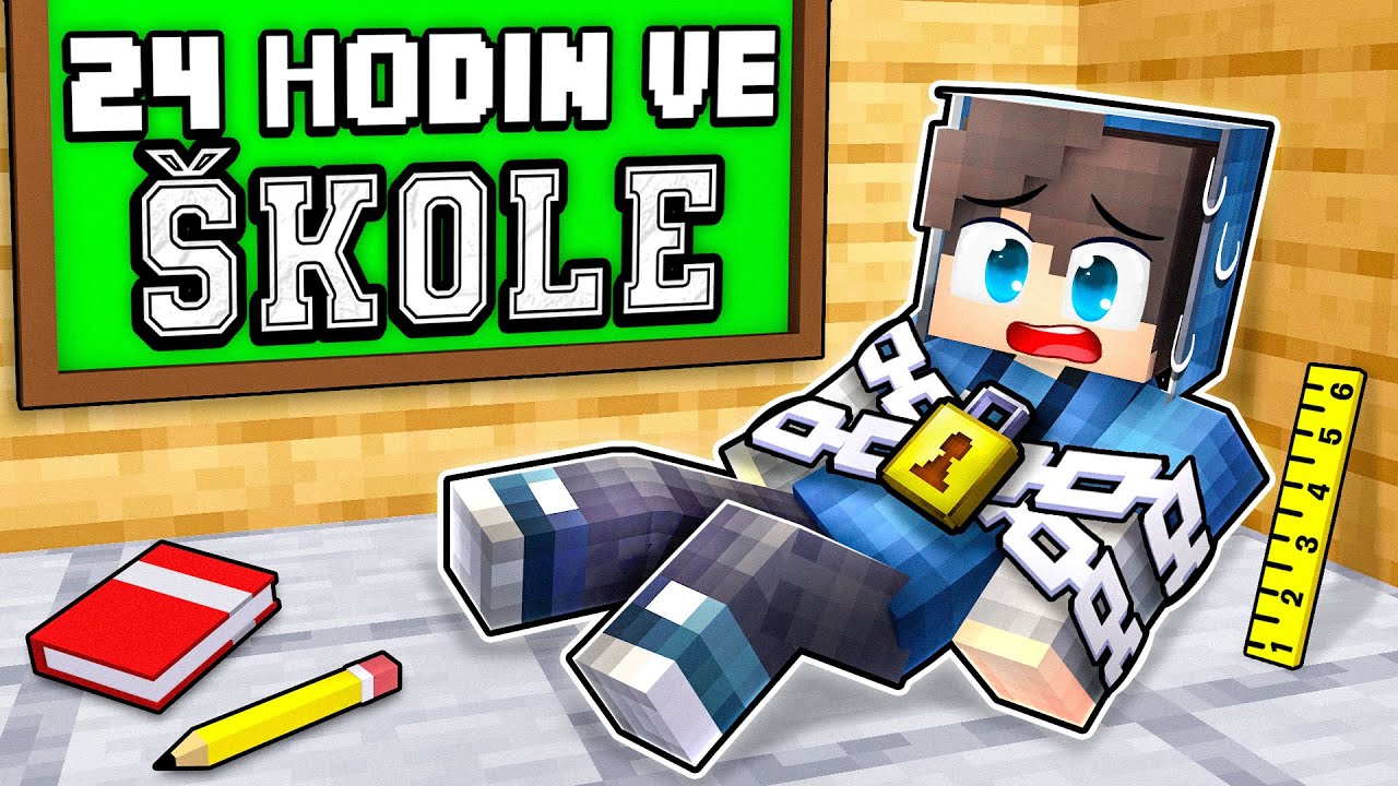 Jsem 24 HODIN Uvězněn ve ŠKOLE v Minecraftu! 😰