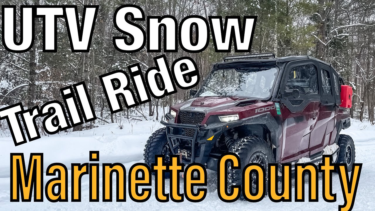 Ice Storm! Marinette County UTV Snow Trail Riding Day 1|| Winter UTV Riding [Polaris General 4 1000]