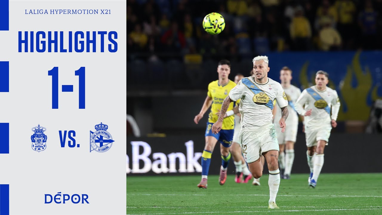 Resumen del U.D. Las Palmas 1 - 1 RC Deportivo