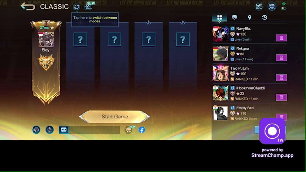 Broadcast powered by StreamChamp