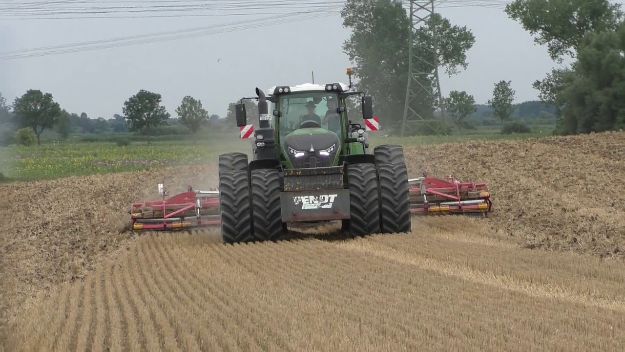 Zweimal Fendt 1050 bei der Stoppelbearbeitung, ein Besuch auf 2 Betrieben in NWM 2019