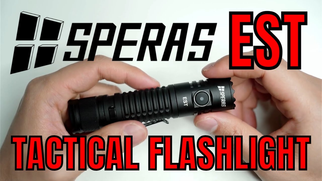 SPERAS EST - 1900 Lumens Tactical Flashlight - SST-40 emitter with TIR lens   and USB-C Charging