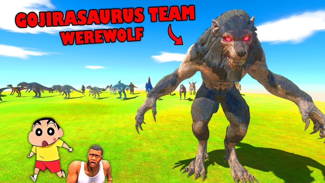GOJIRASAURUS TEAM under ATTACK in Animal Revolt Battle Simulator with SHINCHAN and CHOP