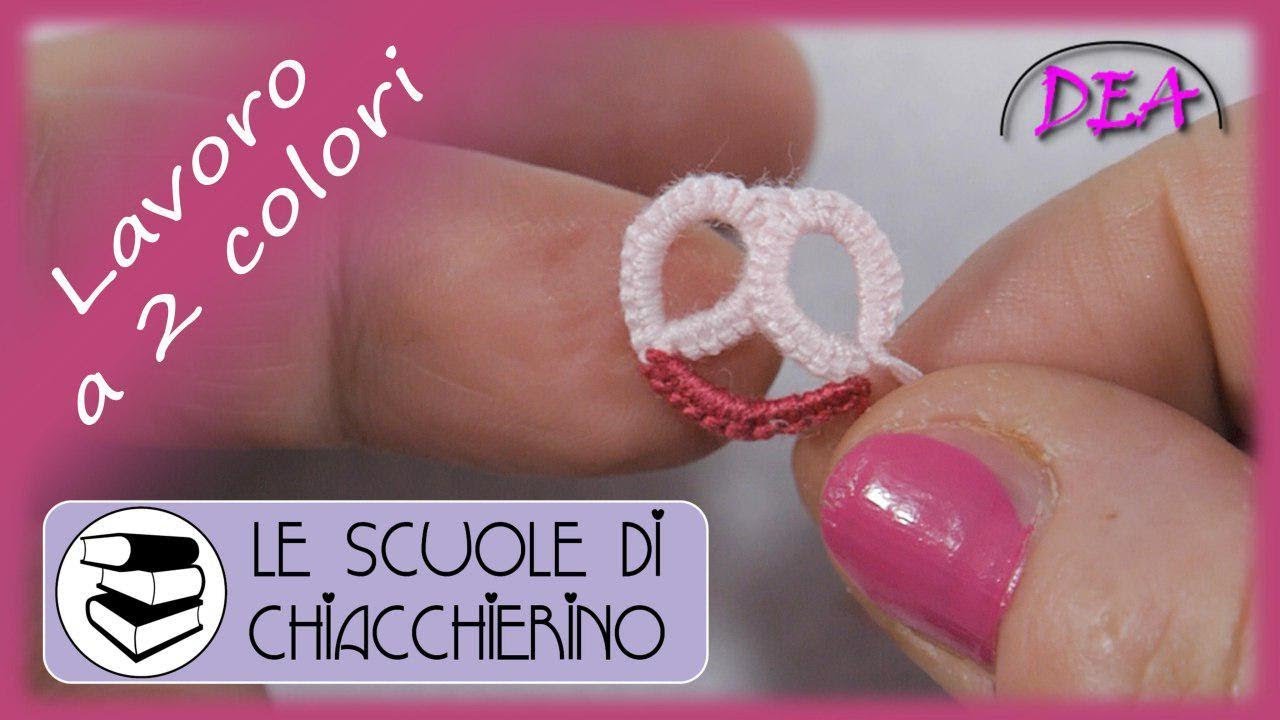 S.C.48°Tut.n.- Inizio lavoro 2 colori. Lavorare a due colori a navette.