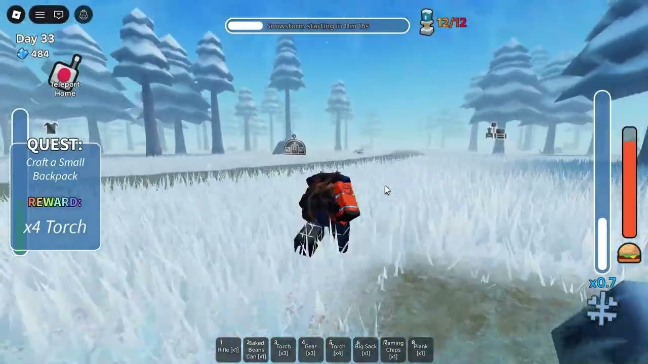 Roblox | Survive the Cold | How to get planks ,gear ,yeti pelt easily