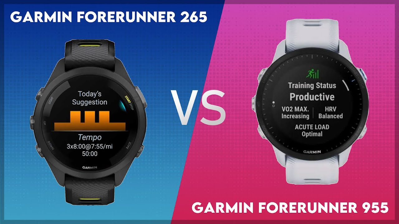 Garmin Forerunner 265 vs Garmin Forerunner 955 Comparison