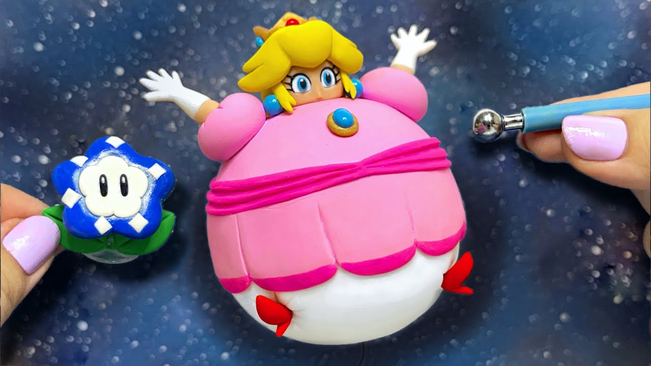 Изготовление шарика-принцессы Пич из Super Mario Bros. Wonder | Полимерная глина