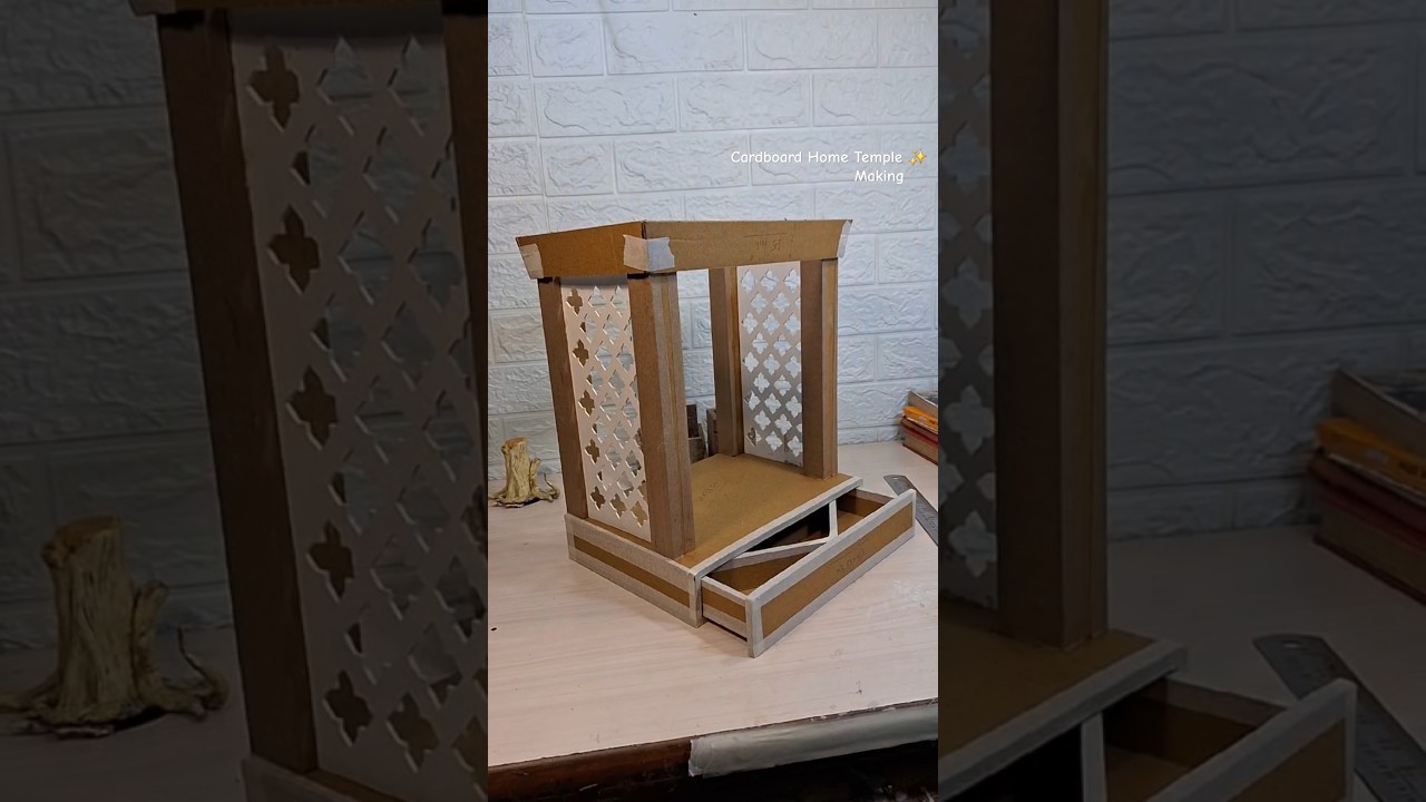 Making Home Temple from Cardboard | #hometemple #cardboardcraft #diy #art