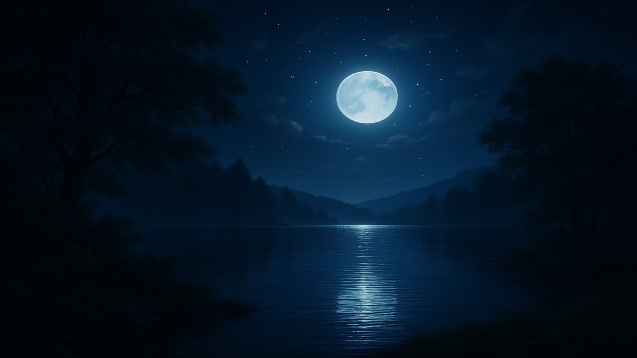 Night Lake Ambience with Crickets & Owl Calls 🌙 | Relaxing Nature Sounds for Sleep & Focus