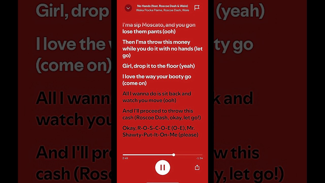 No hands lyrics - Roscoe Das, Waka Flocka Flame and Wale #lyrics