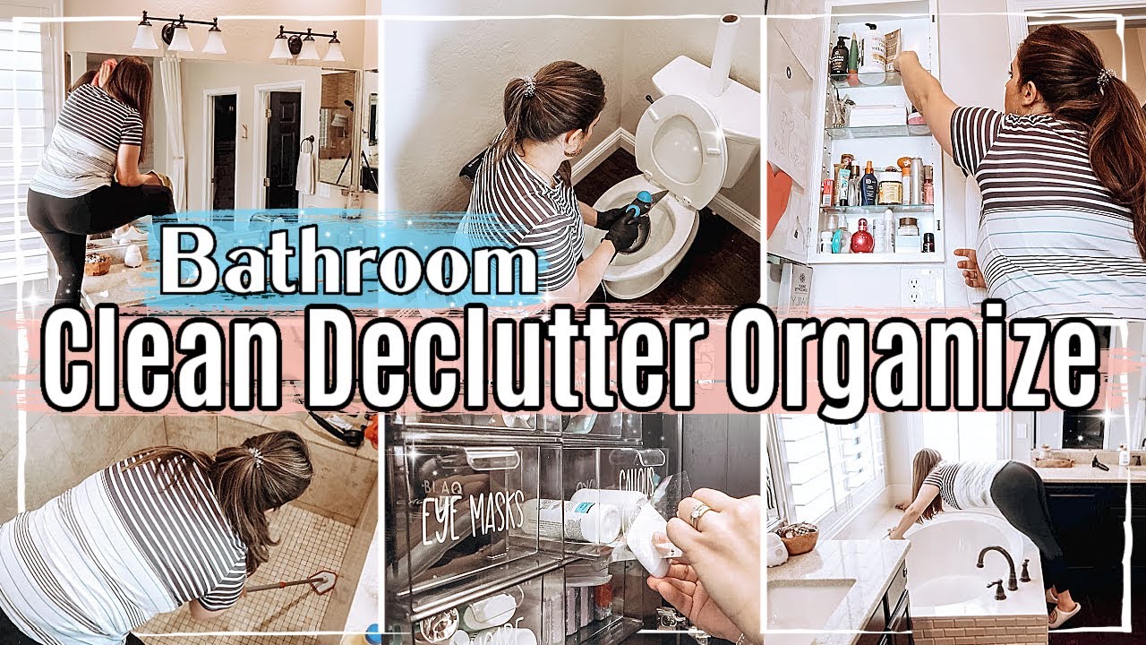 *NEW* BATHROOM DEEP CLEAN WITH ME 2023 +  DECLUTTER & ORGANIZING MOTIVATION