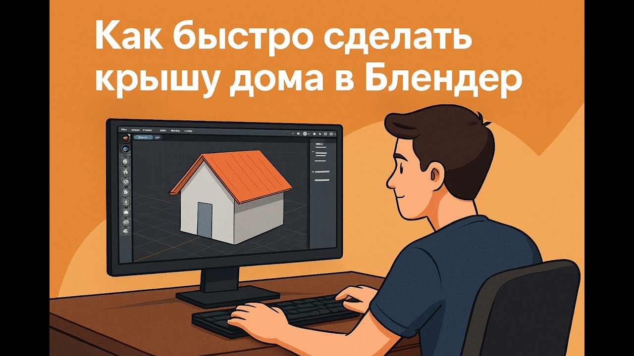 Как быстро сделать крышу дома в Блендер - Полезные фишки горячими клавишами