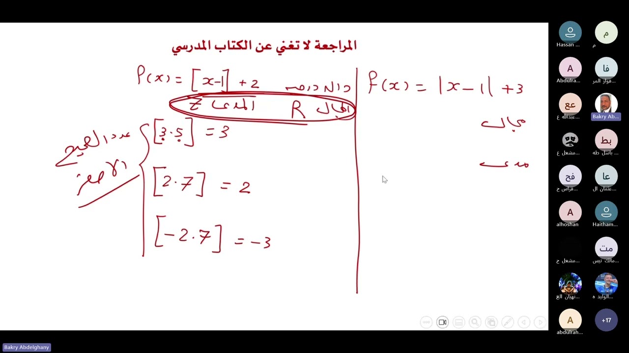 مراجعة رياضيات ثاني ثانوي ف1 للعام 2026 م