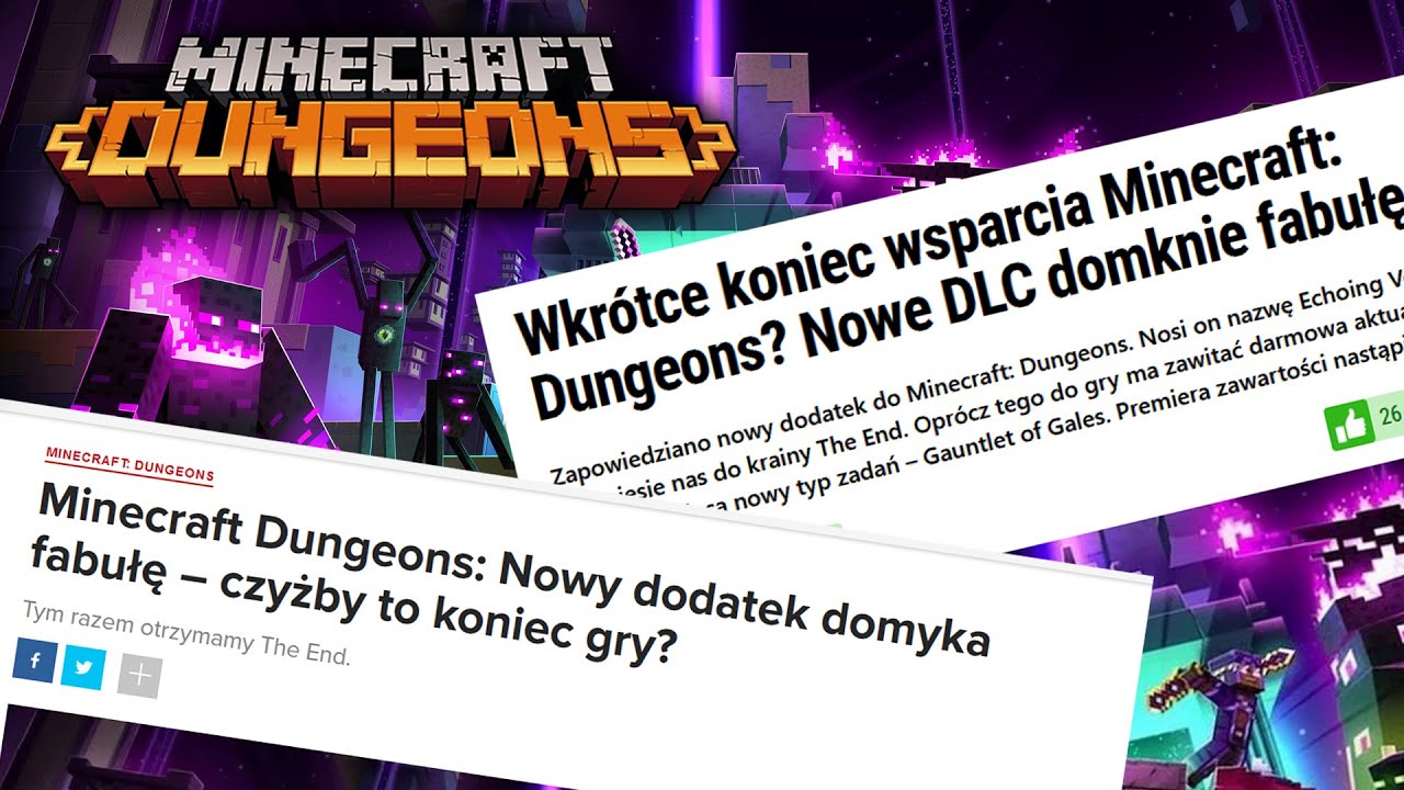 WKR&Oacute;TCE KONIEC WSPARCIA? - Minecraft Dungeons Echoing Void