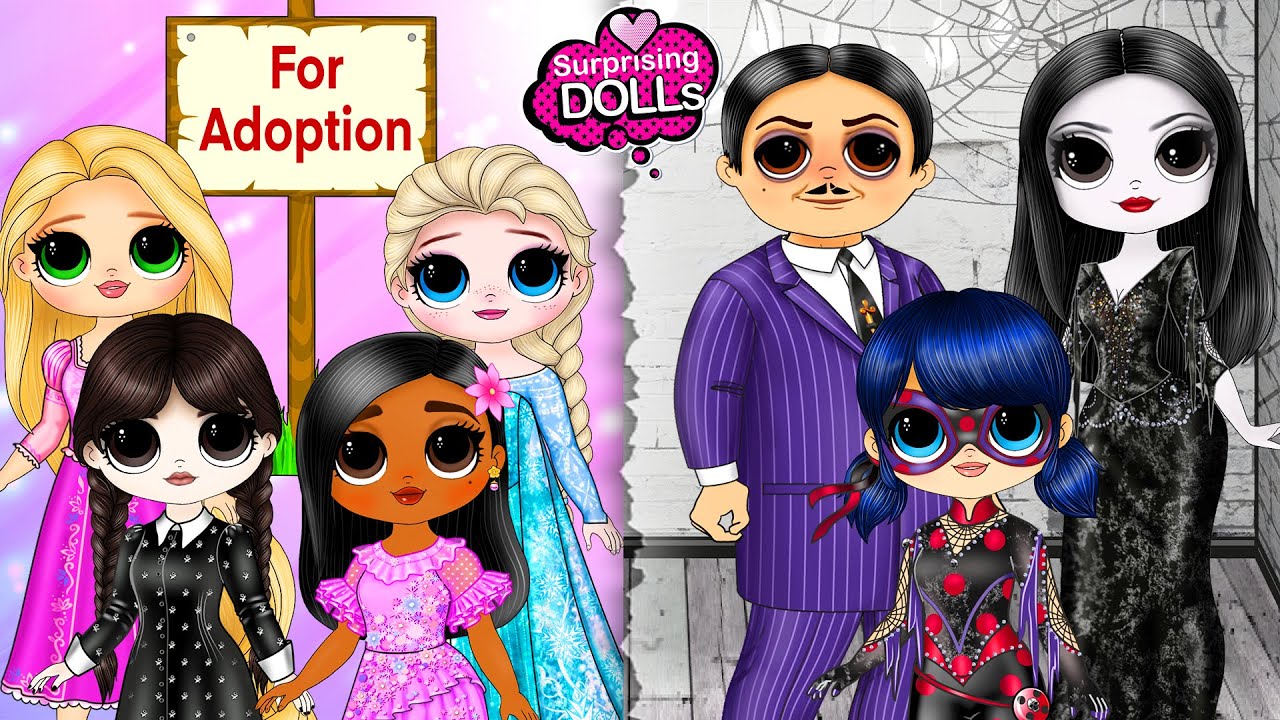 Уэнсдей Аддамс, Изабелла, Маринетт удочерили + украшение комнаты — DIY-искусство и бумажные поделки