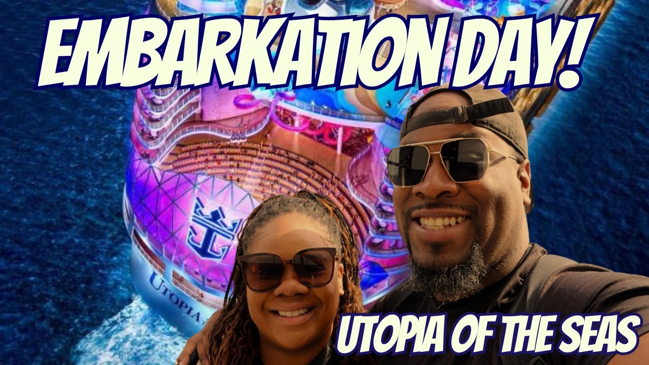 UTOPIA OF THE SEAS: Embarkation Day | NEWEST SHIP IN THE WORLD | Sail Away Party | Royal Caribbean