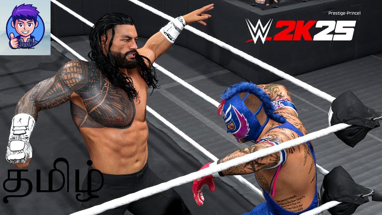 WWE 2K25 Roman reigns vs Rey mysterio Match Gameplay tamil with friends 