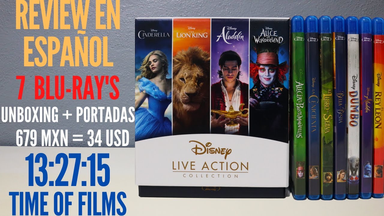 Disney Live Action Collection Blu-Ray | Unboxing + Review Español = 