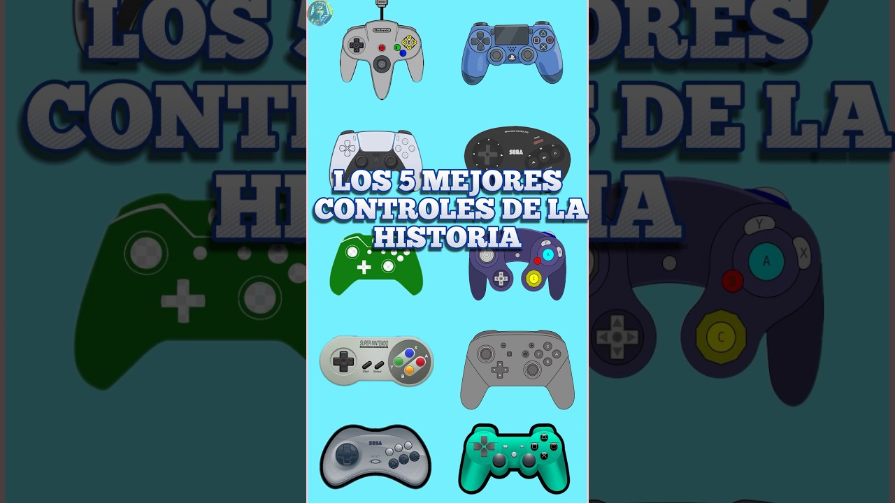 LOS 5 MEJORES CONTROLES DE LA HISTORIA #shortvideo #shorts  #nintendo #xbox #playstation  #juegos