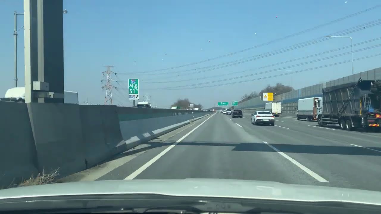 Driving From Pyeongtaekho Rest Area To Ansan City   평택호 휴게소에서 안산시로 운전하다